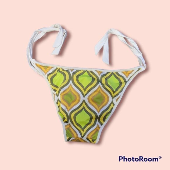 4/$16- Retro Knotted Waist Bikini Bottom - Picture 2 of 3